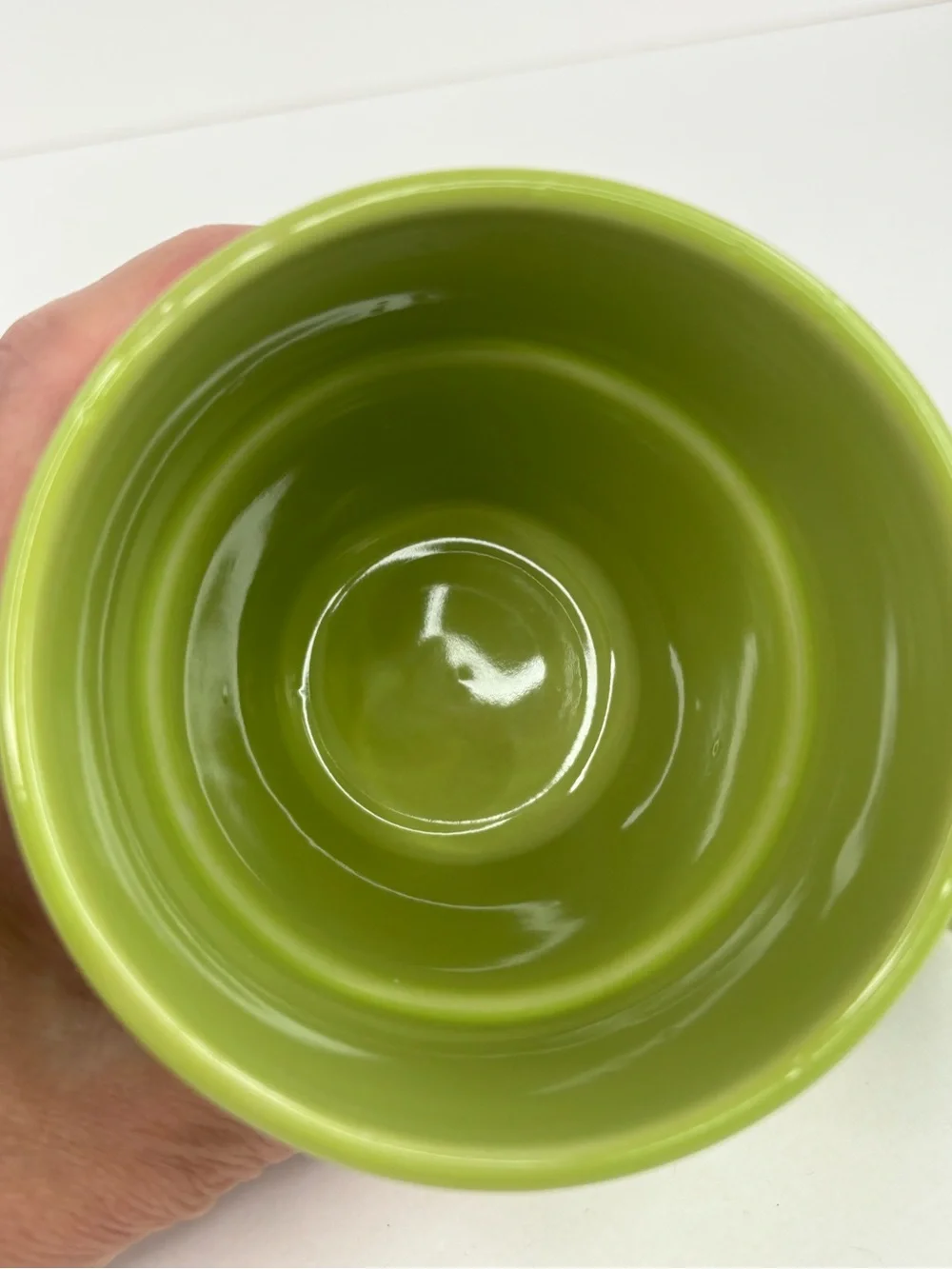 Royal Norfolk Light Avocado Green Ergonomic Stackable Ceramic Coffee Mugs Set-2